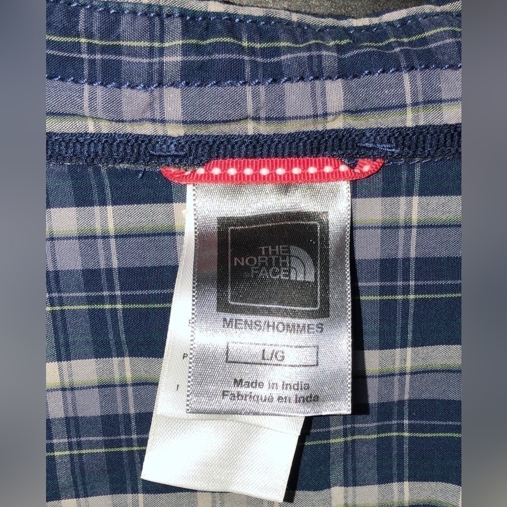 🪽The North Face Classic Blue Plaid Long Sleeve Button Down Shirt - Picture 3 of 15